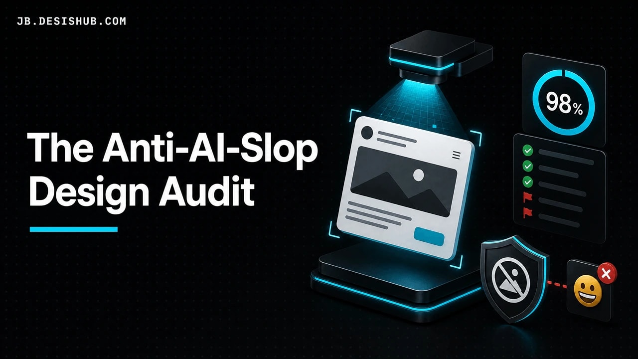 The Anti-AI-Slop Design Audit: A Portable Checklist to Score & Fix Your UI