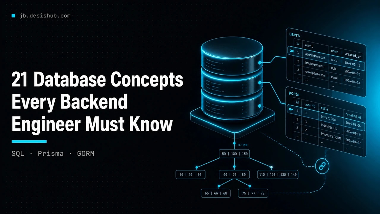 21 Database Concepts Every Backend Engineer Must Know