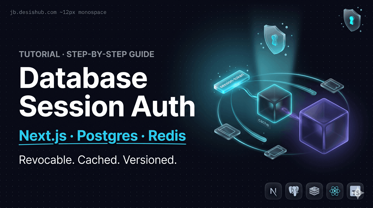 Production Session Auth in Next.js — Database Sessions, Redis Caching, and a Versioned API