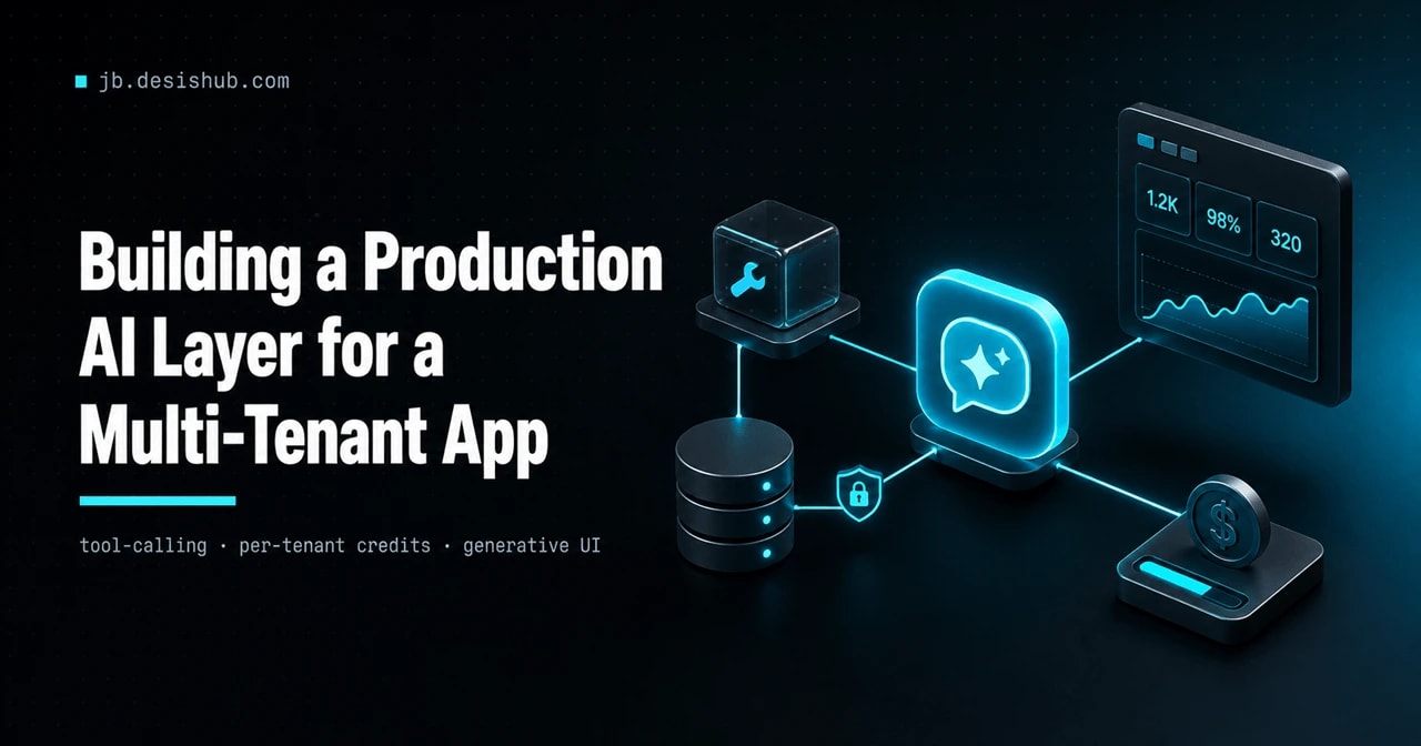 Building a Production AI Layer for a Multi-Tenant App — Tool-Calling, Per-Tenant Credits & Generative UI