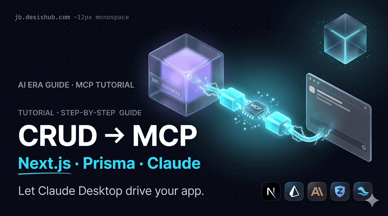 From CRUD to MCP — Turn Any Next.js + Prisma App into a Model Context Protocol Server